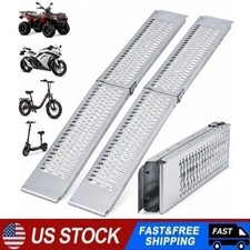 2PACK 76 x 9'' Aluminum Motorcycle Loading Ramps 1000 lb Heavy Duty Trailer Ramp