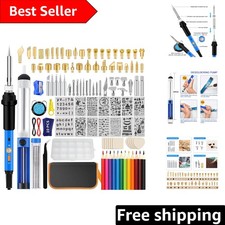 Beginner-Friendly 116pcs Wood Burning Kit - 60W Heated Soldering Pen Included