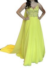 Jonathan Kayne Crystal Dress W/ Cape