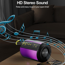 Portable Speaker AUX/TF/USB Flash Drive Input RGB Light Wireless Bluetooth 5.3