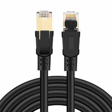 Cat8 Ethernet Cable 100FT, High Speed 26AWG Cat8 LAN Network Cable 40Gbps,2000Mh