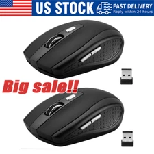  Wireless Optical Mouse Mice 2.4GHz USB Receiver For Laptop PC Computer DPI lot