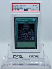 YUGIOH CP08-EN002 PROHIBITION SUPER RARE HOLO FOIL PSA 7 NM #28626337