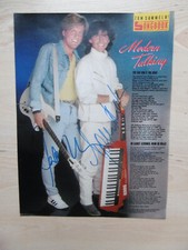 Modern Talking autographs signed A4 magazine image