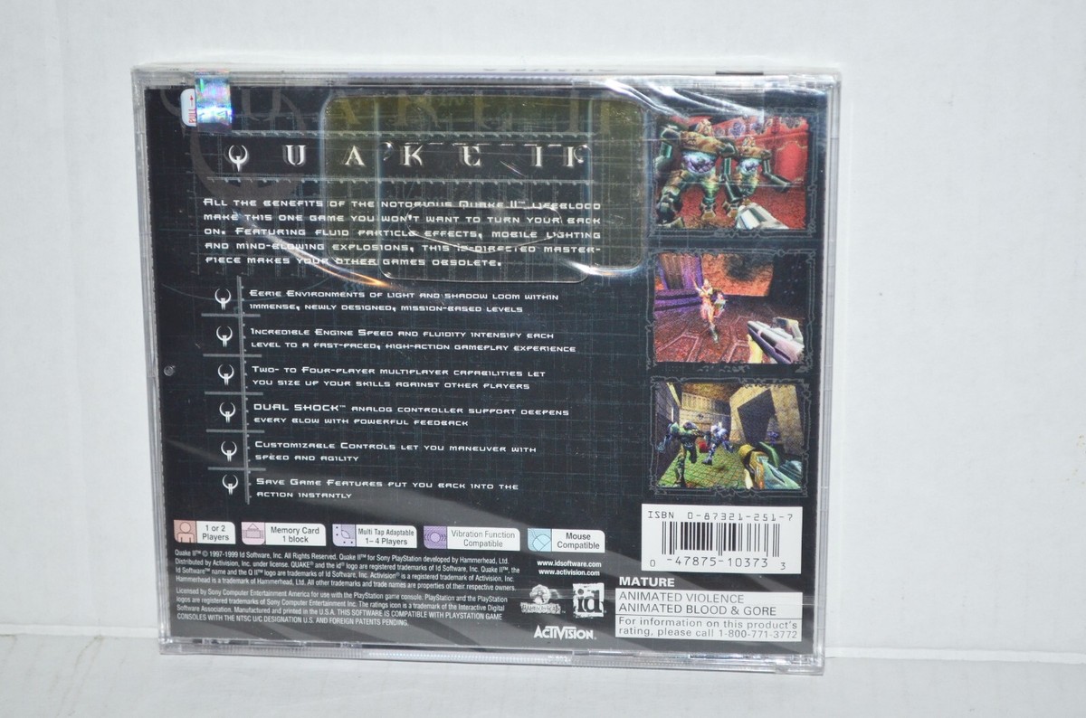 Quake II (Sony PlayStation 1, 1999) Quake 2 PS1 PSOne PSX 2 3 NEW