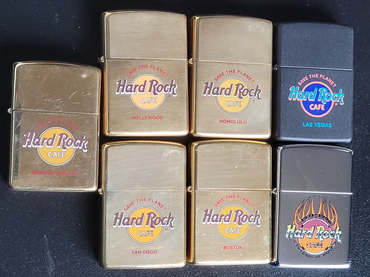 zippo Hard Rock CAFE ハードロックカフェ Zippo Brass Etched Guitar Lighter | Online Rock Shop