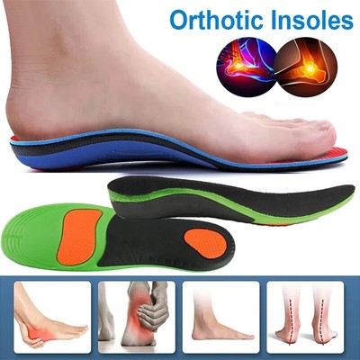 Damen Herren 3D High Arch Support Orthopädische Einlegesohlen Sports Shoes Pads