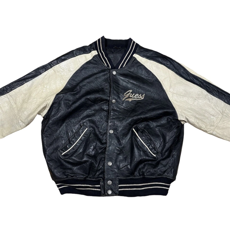 90s Guess Leather jacket vintage size L - Bild 3 von 4