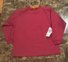 Vtg 80s 90s Russell Athletic Vibes M Crew Mock Magenta Pink Made USA Grunge NWT