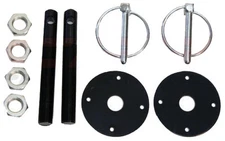 Black Hood Pin Kit Flip-Over Style Universal for Chevy Ford Mopar  FREE SHIPPING