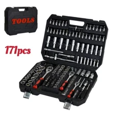 171Pcs General Purpose Auto Repair Tool Set Lockable for Mechanics &DIY Projects