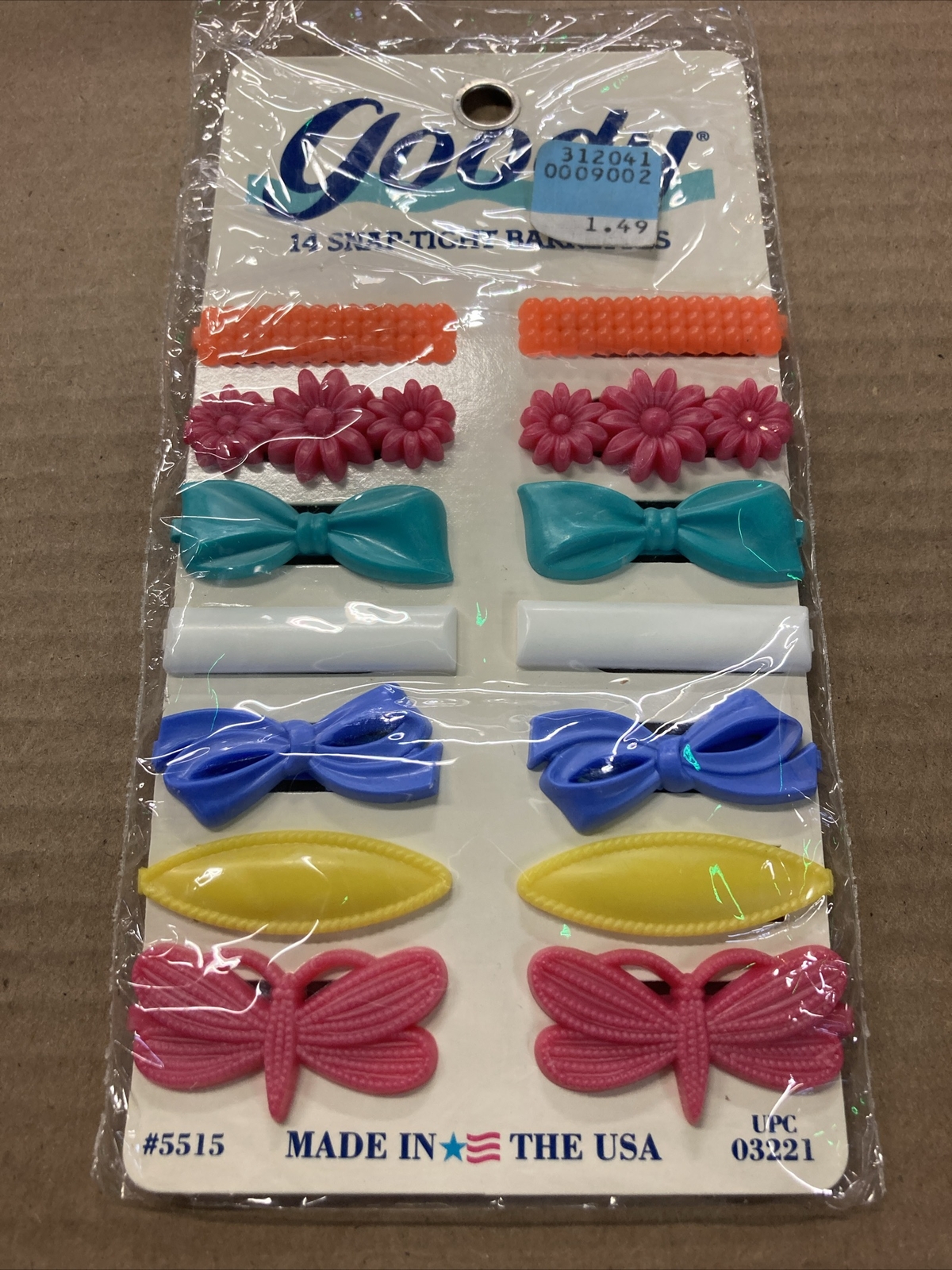 1989 Goody SnapTight Girl Barrettes Set Of 14 Flower… Gem