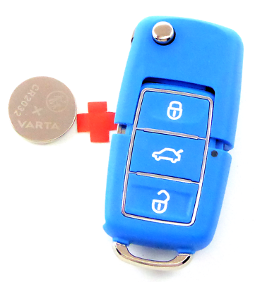Auto Funk-Fernbedienung Gehäuse + Rohling – 3 Tasten, Kompatibel Für VW, Seat, Skoda Ab 11/2009