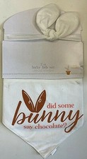 Baby Easter Bib  Headband set bunny ears Photo Prop