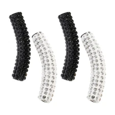 4PCS Shoelace Buckles Rhinestone Tube Rhinestone Charm Shoelace Lock Clip US