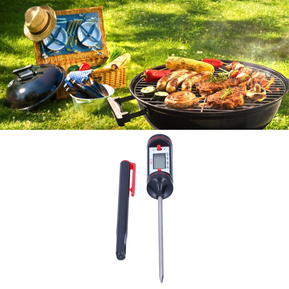 Meat Thermometer Digital Food Probe BBQ Cooking Tools ‑50℃~+300℃ Plug‑in Meter