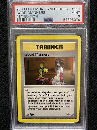 Good Manners (1st Edition) graded PSA 9 for sale on eBay