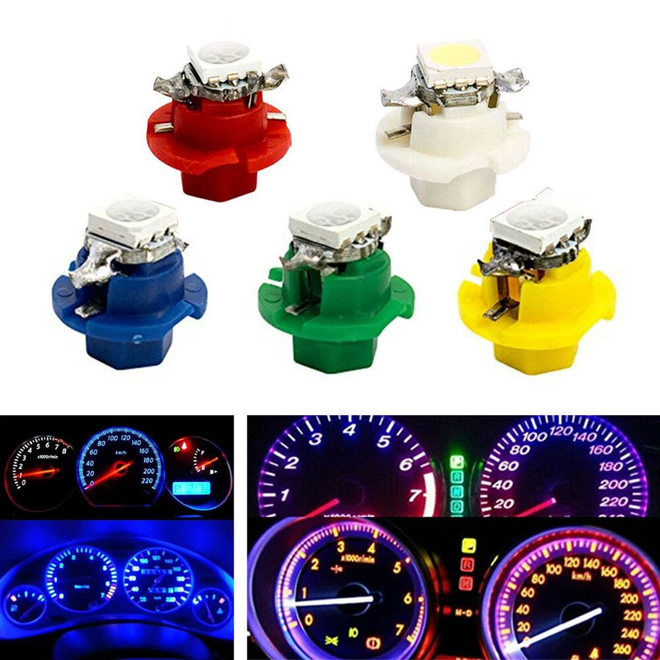50x T5 B8.4D 5050 Indicador Coche Medidor Cluster Tablero Luces Bombilla Accesorios Foto 3 de 4