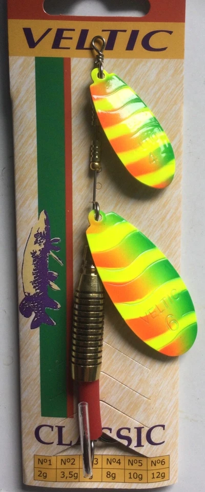 ALBATROS PESCA IN TANDEM SPINNER TIGRE DI FUOCO - ESCA PER LUCCIO E TUTTI I PESCI PREDATORI