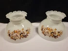 Vintage milk glass lamp shades set of 2