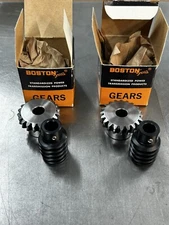 QTY 1 BOSTON GEAR CAST IRON / DELRIN WORM GEAR SET 20:1 RATIO 1/2” BORE 12 PITCH