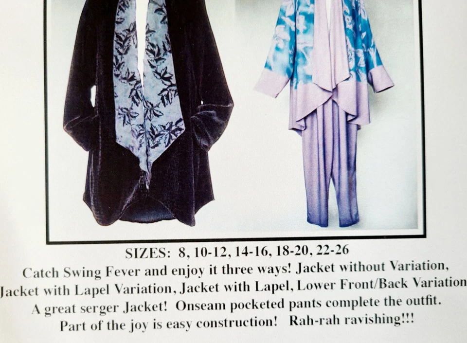 Swing Fever Jacket & Pants Pattern Sizes 8-26  By CNT Pattern Company Sewing  - Image 2 of 4