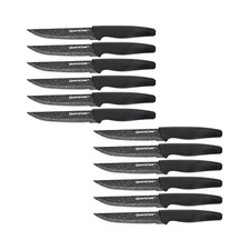 Granitestone Nutriblade Steak Knife Set, Fully Serrated Steak Knives, Stainle...