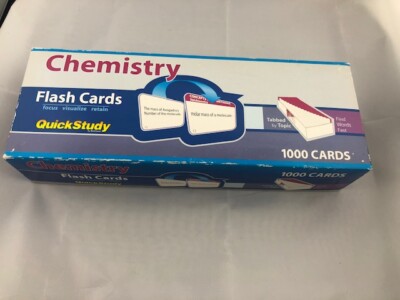 Chemistry Flash Cards - Quickstudy 1000 Cards.  