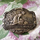 Vintage "Purity Come to The White Rock" Sparkling Beverage Co. Belt Buckle