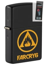 Zippo 49549 Far Cry 6 Logo Black Matte Lighter + FLINT PACK