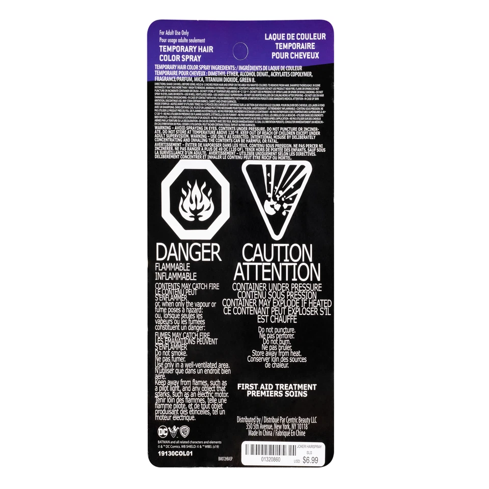 Crazy Clown Joke Spray para Cabello Verde Halloween Disfraz Accesorio Foto 3 de 4