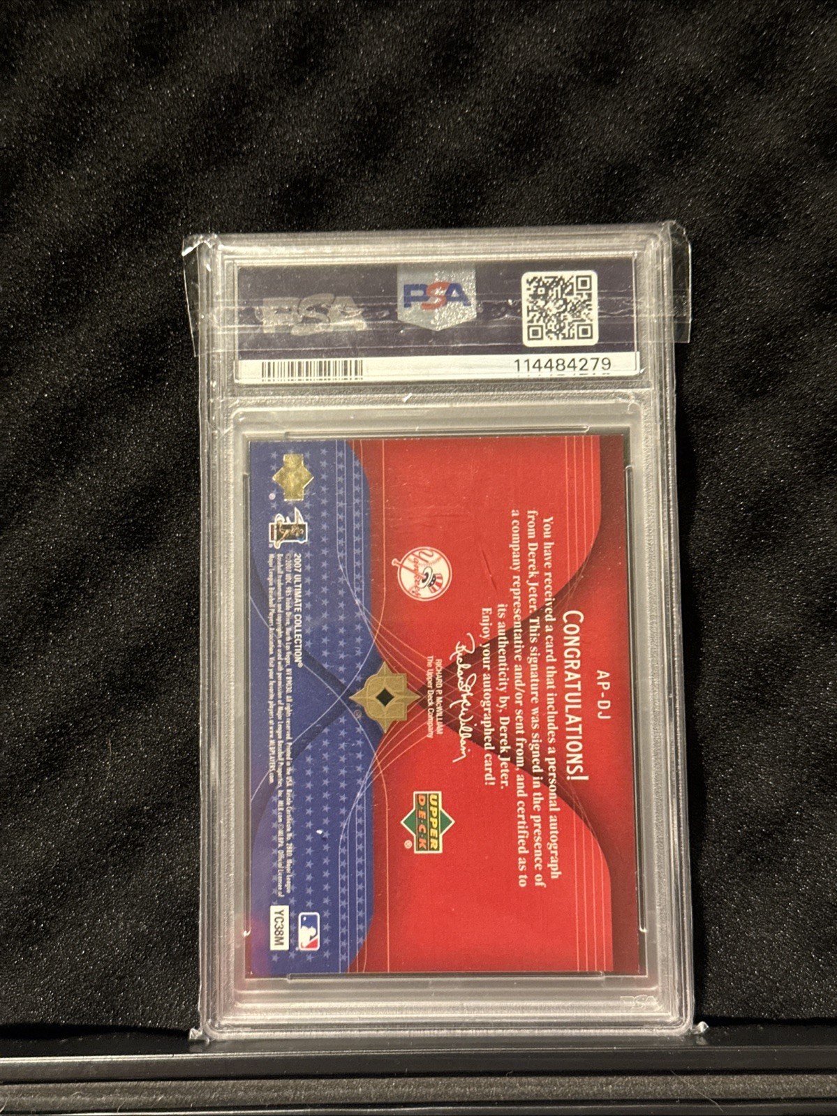 2007 Upper Deck Derek Jeter #AP-DJ PSA/DNA Certified 10 ￼ view 2