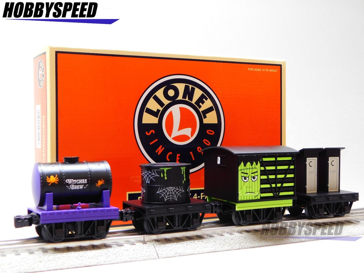 LIONEL HALLOWEEN DISCONNECT 4-PACK O GAUGE mini train car set