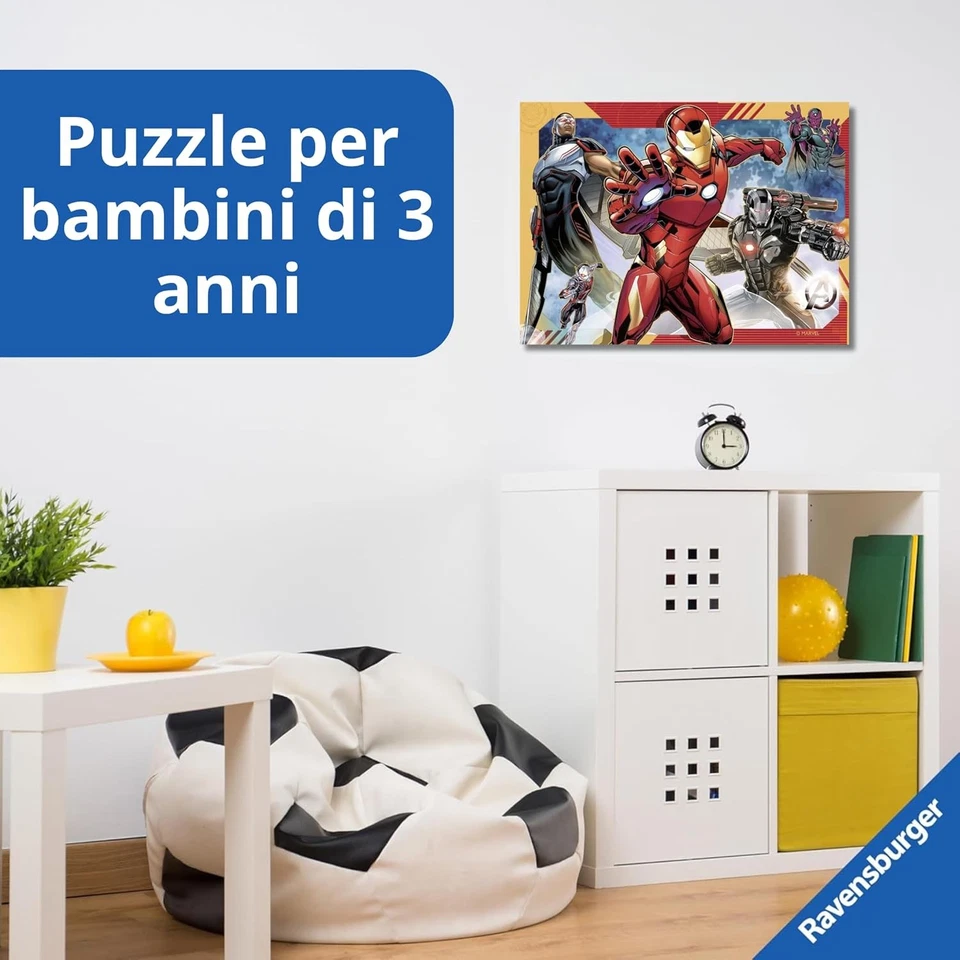 Ravensburger - Puzzles Marvel Avengers A 4 Pack | Puzzle Bambini 3 Anni In Su | - Immagine 4 di 4