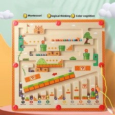 Magnetic Color And Number Maze Montessori Magnet Puzzle Board Educational Toys