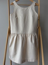 Sezane Lizzie dress drop waist glitter beige  sz 6 eu 38 'duties included'