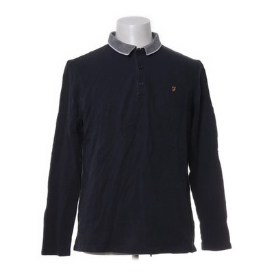 Farah, Poloshirt, Größe: L, Blau, Baumwolle, Einfarbig, Herren #VVz