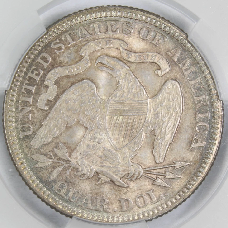 1877 Seated Liberty Quarter Dollar CAC MS63 | Free Shipping - Image 4 of 4