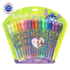 Disney Stitch 16 Piece Glitter Pen Body Art Set Townley Girl Glittery Bright