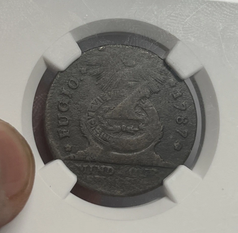 1787 Fugio 4 Cinq Cent ‘STATES UNITED’ NGC Fine Details NEWMAN Var? Pointed Rays - Image 3 of 4