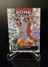 #'d/349 🔥 BRYCE HARPER SP 2022 Panini Donruss Bomb Squad Silver Holofoil BS-9