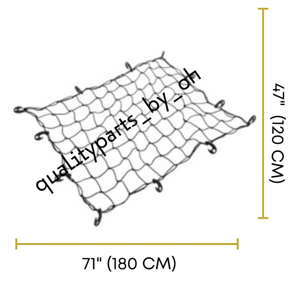 Ganchos de amarre de cama de red de carga de alta resistencia de 47" x 71" para Cadillac SRX 2004-16 Foto 2 de 4