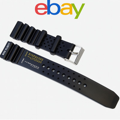 22mm Strong Flexible Silicone Watch Dive Strap Band , 2 Loops , Free Shipping