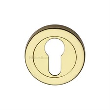 Heritage Brass Euro Profile Concealed Escutcheon Polished Brass 53mm