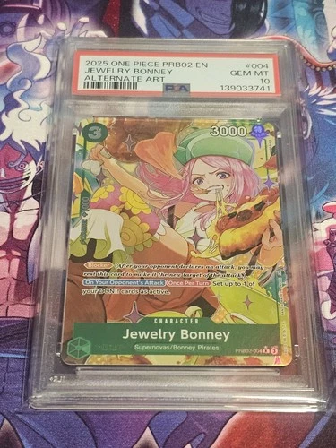 2025 One Piece Prb02 #004 Jewelry Bonney Alternate Art PSA 10