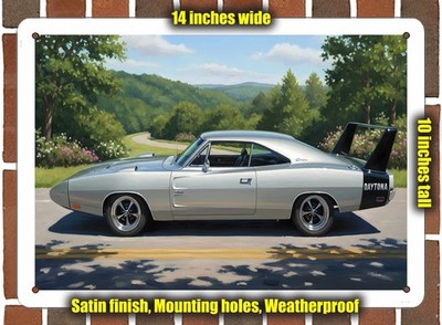 Metal Sign - 1969 Dodge Daytona 2 Oil Painting - 14x10
