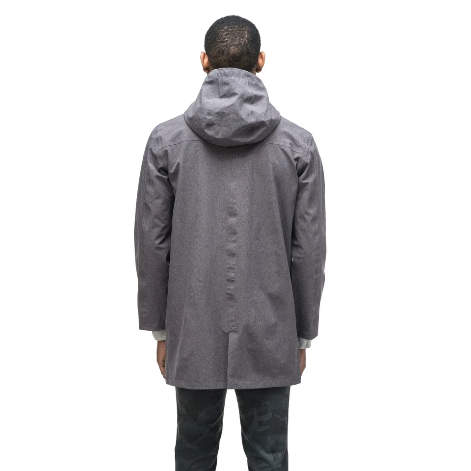$450 NUEVO CON ETIQUETAS NOBIS Para hombres Londoner Impermeable Chaqueta Parka Gris Pequeño Foto 4 de 4