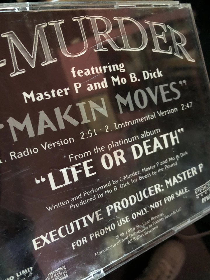 (CD) C-Murder – Makin Moves , Promo, DPRO 81082, Single, Rare. Foto 3 de 4