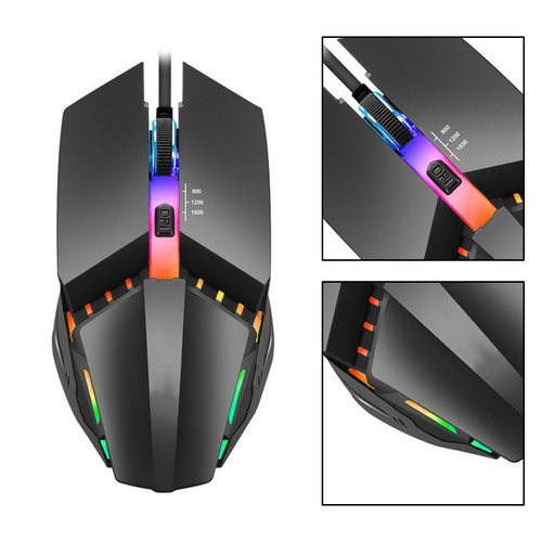 Elevate Your Gaming Experience with the Stylish LED Color Light Optical Mouse - Afbeelding 5 van 12
