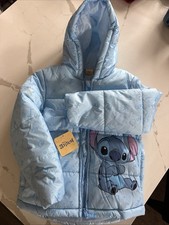 Disney Stitch Kids Unisex Winter Jacket Size7/8